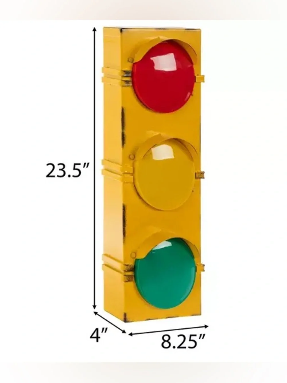 Light Up Traffic Light Metal Wall Decor